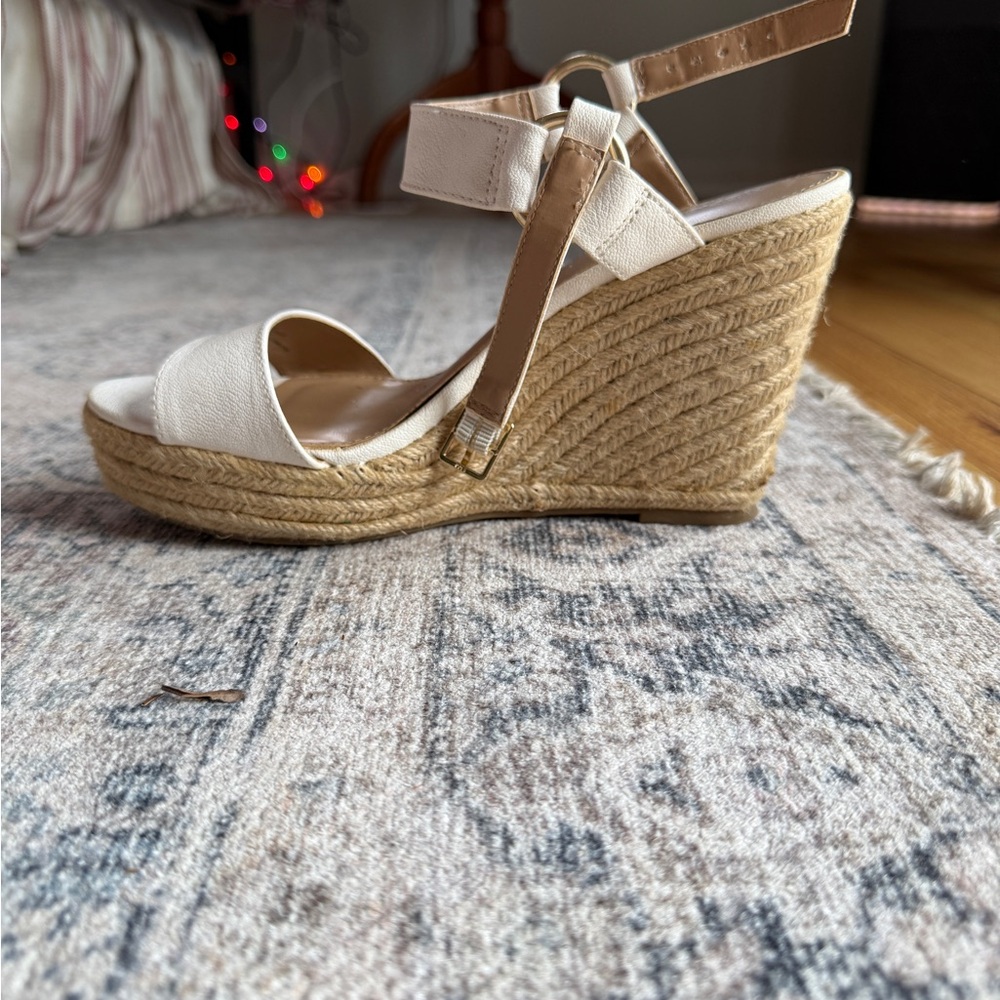 Merona Cream Espadrille Wedge Sandals